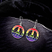 Rainbow Pride Peace Dangle Hanging Earrings