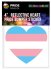 PrideOutlet Reflective Transgender Pride 4" Inch Heart Bumper Sticker