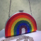 Rainbow Crystal Half-Moon Clutch – Sparkle with Pride
