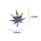 Rainbow Marijuana Leaf Lapel Pin