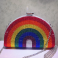 Rainbow Crystal Half-Moon Clutch – Sparkle with Pride