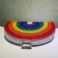 Rainbow Crystal Half-Moon Clutch – Sparkle with Pride