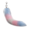 Transgender Foxtail Faux Fur Keychain 16 Inch