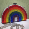 Rainbow Crystal Half-Moon Clutch – Sparkle with Pride