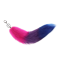 Bisexual Foxtail Faux Fur Keychain 16 Inch