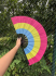 Pansexual Pride Folding Hand Fan – 25" Wide