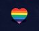Gay Pride Rainbow Heart Silicone Pin