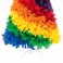 7ft Artificial Colorful Rainbow Full Fir Christmas Tree Holiday Seasonal Decoration w/ 1,213 Branch Tips, White Metal Stand