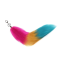 Pansexual Foxtail Faux Fur Keychain 16 Inch