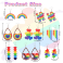 Rainbow LOVE Letter Earrings