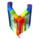 Rainbow Fringe Arm Piece
