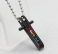 Stainless Steel Pride Pendant Rainbow Cross Black Base Necklace