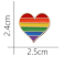 Retro Rainbow Pride Heart Lapel Pin