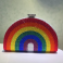 Rainbow Crystal Half-Moon Clutch – Sparkle with Pride