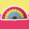 Pansexual Pride Folding Hand Fan – 25" Wide