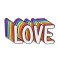 Retro Rainbow Love Lapel Pin