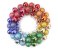 16" Rainbow Ornament & Tinsel Wreath