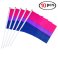 10pk Hand Bisexual Flags 8.5" by 5.5"