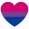 PrideOutlet Reflective Bisexual Pride 4" Inch Heart Bumper Sticker