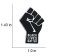 BLM Black Lives Matter Fist of Solidarity Lapel Pin in Black