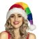 Rainbow Pride Gay Flag Christmas Santa Claus Hat