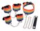 Master Series Kinky Pride Rainbow Bondage Set Wrist & Ankle Cuffs & Collar W/Leash