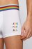 Hugo Boss  Pride Collection #LoveForAll Boxer Trunks, White with Progress Rainbow Band