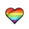 LGBT Rainbow Heart Metallic Sticker