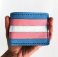 Handmade Transgender Pride Leather Bi-fold Wallet