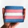 Handmade Transgender Pride Leather Bi-fold Wallet