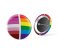 Lesbian pride pin button