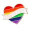 Rainbow heart Love is Love Lapel Pin