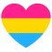 PrideOutlet Reflective Pansexual Pride 4" Inch Heart Bumper Sticker