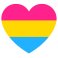 PrideOutlet Reflective Pansexual Pride 4" Inch Heart Bumper Sticker