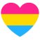 PrideOutlet Reflective Pansexual Pride 4" Inch Heart Bumper Sticker