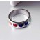 Titanium Steel Rainbow Love Heart Ring