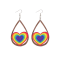 Cascading Rainbow Hearts Earrings