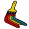 Rainbow Color Paint Brush Lapel Pin
