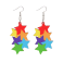 Rainbow Stacked Stars Earrings