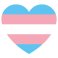 PrideOutlet Reflective Transgender Pride 4" Inch Heart Bumper Sticker