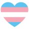 PrideOutlet Reflective Transgender Pride 4" Inch Heart Bumper Sticker