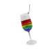 3.75" Pride Rainbow Martini Glass Ornament
