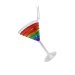 3.75" Pride Rainbow Martini Glass Ornament