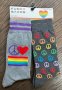 Funky Socks Peace, Love, and Pride Rainbow Socks 2 Pair