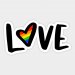 PrideOutlet LOVE Rainbow Heart 4" Inch Bumper Sticker