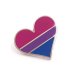 Bisexual Pride Heart Lapel Pin