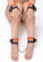 Master Series Kinky Pride Rainbow Bondage Set Wrist & Ankle Cuffs & Collar W/Leash