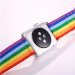 Apple Watch Band - LGBT Rainbow Design Nylon Fabric Replacement Band for Apple Watch 38mm/42mm