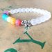 White Charka Balanced Beaded Bracelet