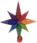 Christopher Radko Hand-Crafted European Glass Christmas Decorative Finial Tree Topper, Rainbow Stellar